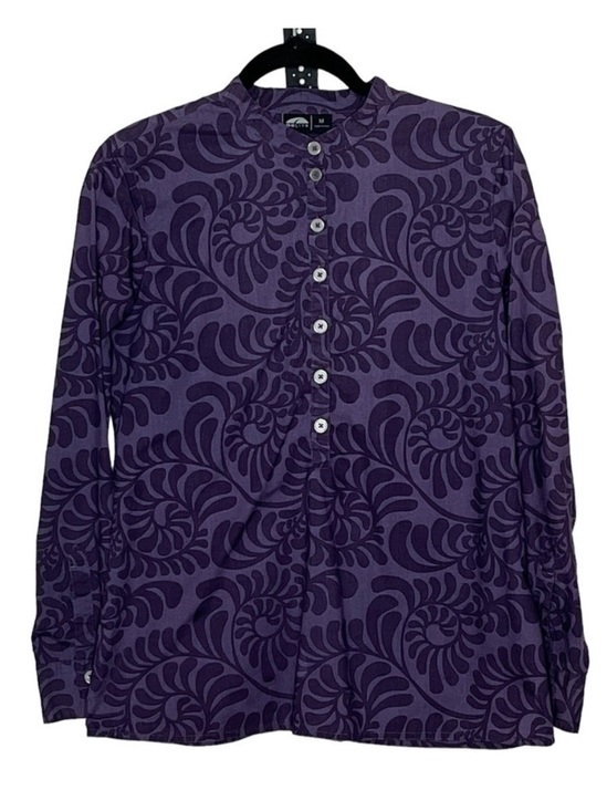 Golite Tops - Women’s Golite Purple Patterned Blouse with button detail sz S 100% cotton